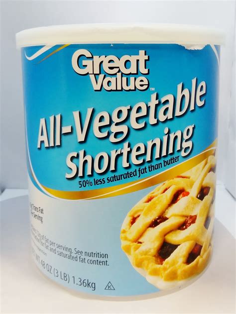 Great Value All Vegetable Shortening, 48 oz - Walmart.com - Walmart.com