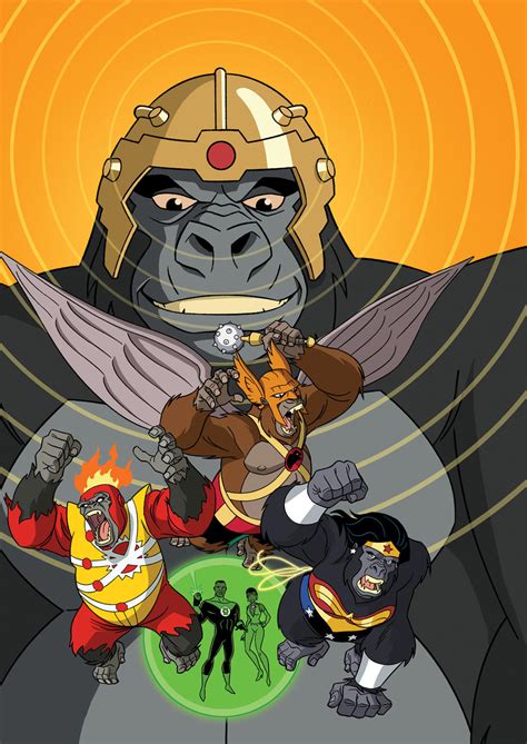 Justice League vs. Grodd - cover by TimLevins on DeviantArt