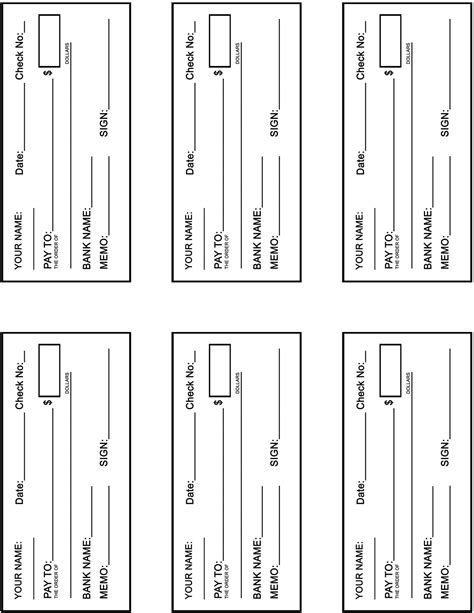 Free Blank Business Check Template Inspirational 7 Best Of Printable - Free Printable Blank ...