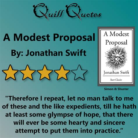 A Modest Proposal by Jonathan Swift - Quill Quotes