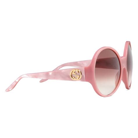 Gucci - Round Frame Sunglasses - Pink - Gucci Eyewear - Avvenice