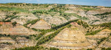 Painted Canyon Overlook North Dakota Stock Image - Image of orange ...