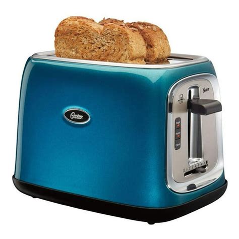 Oster TSSTTRJB0T 2-Slice Toaster with Extra Wide Slots Metallic, Turquoise Blue - Walmart.com ...