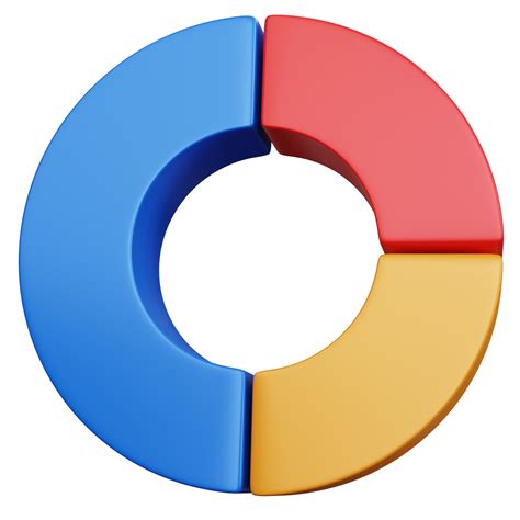 3d rendering donut chart isolated 9418443 PNG