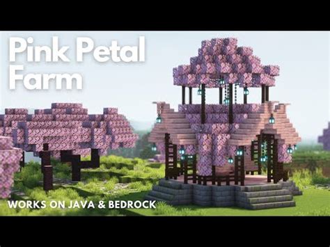 PINK PETAL FARM | Minecraft Tutorial | Java & Bedrock [1.21+] in 2024 | Minecraft farm ...