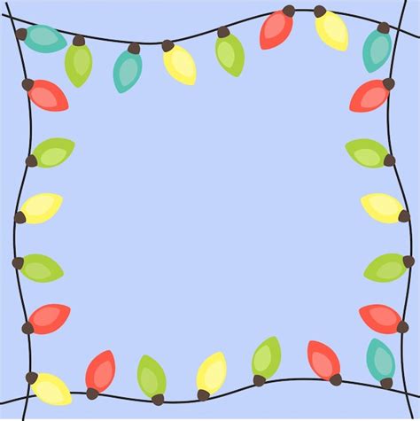 Premium Vector | Winter christmas garland frame blue background