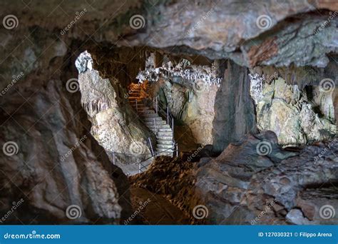 Entrance of Neptune Cave, Alghero, Sardinia Italy Stock Image - Image of attraction, column ...