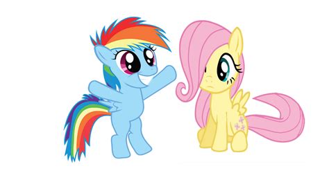 Gallery For > Fluttershy Filly And Rainbow Dash