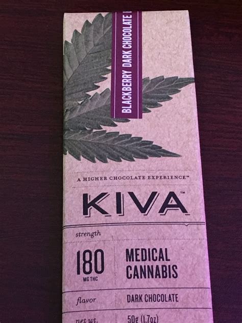 KIVA CONFECTIONS (BLACKBERRY DARK CHOCOLATE) 180MG | Edible | CCW Compassionate Care Wellness Center