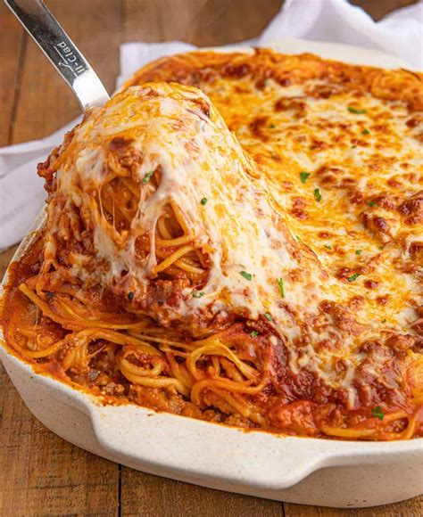 Ultimate Cheesy Baked Spaghetti (Kids LOVE it!) - Dinner, then Dessert | Comida sana recetas ...