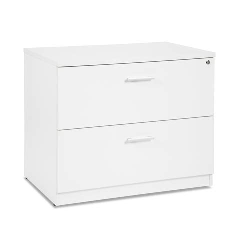 OFM Fulcrum Series Locking Lateral File Cabinet, 2-Drawer Filing Cabinet, White (CL-L36W-WHT ...