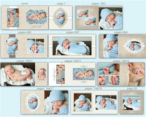 INSTANT DOWNLOAD 10x10 Baby Album template Taylor 0350