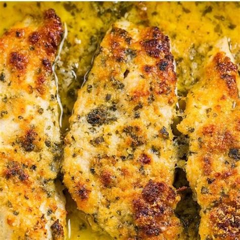 Garlic Butter Baked Parmesan Chicken Breasts