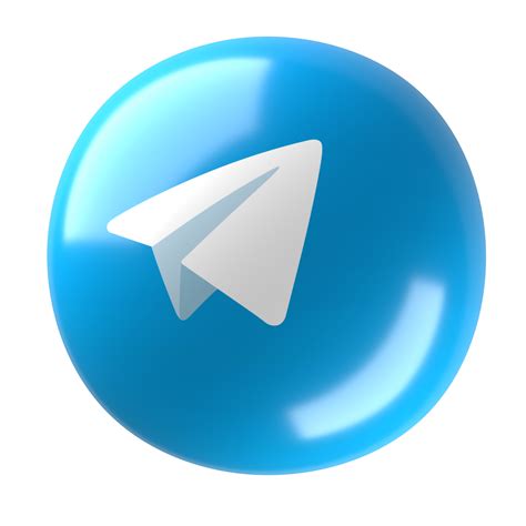 Telegram 3D Logo 27224010 PNG