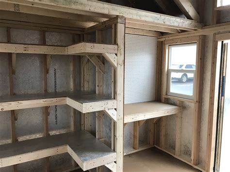 Shelving, pegboards, a workbench, and a loft. This storage shed is ready for just about anything ...