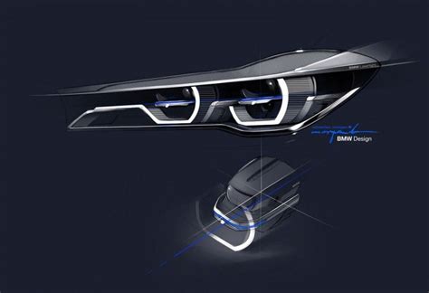 BMW 7 Series Headlight Design Sketch - from the gallery: Automotive Exteriors - Headlights ...