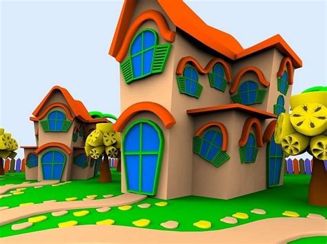 Hướng dẫn cách tạo mô hình 3d với Cartoon background 3d model Dễ dàng và chi tiết