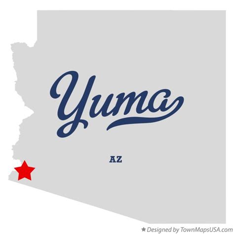 Map of Yuma, AZ, Arizona