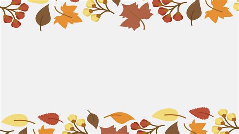 Fall Autumn Powerpoint Templates - Border & Frames, Flowers Backgrounds