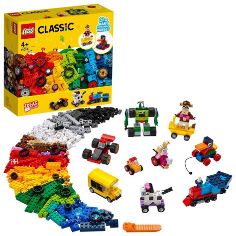 LEGO Classic Mattoncini e Ruote, Set di Costruzioni per Bambini 4+ Anni con Modelli di Auto da ...