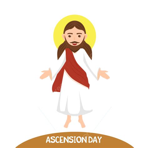 Ascension Jesus Vector Hd PNG Images, Ascension Day Jesus Rise Cloud ...