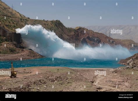 Dam of Nurek, Tajikistan, Central Asia Stock Photo - Alamy