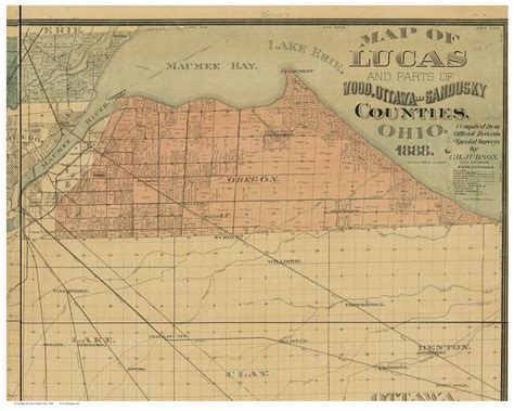 Oregon, Ohio 1888 Old Town Map Custom Print - Lucas Co. - OLD MAPS