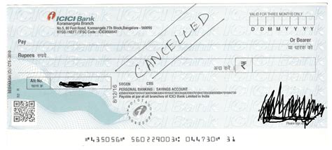 How to Sign a Cancelled Cheque