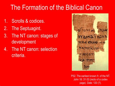 Formation of the Biblical Canon