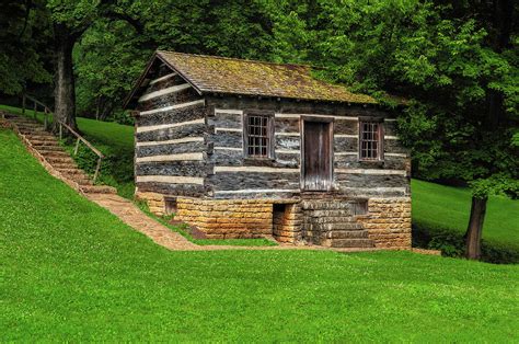 Circa 1800s Springhouse Log Cabin - 1800springhouse197631 Photograph by Frank J Benz