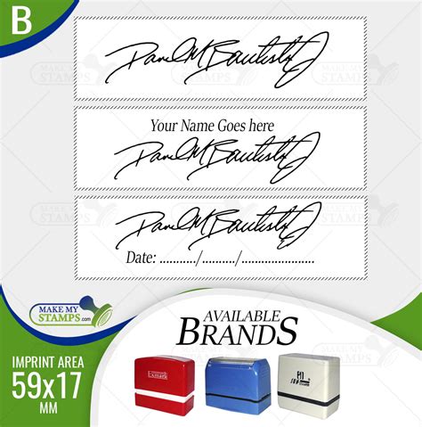 Signature Stamps / Signature Seal / Signature Stamp with Name (Medium)