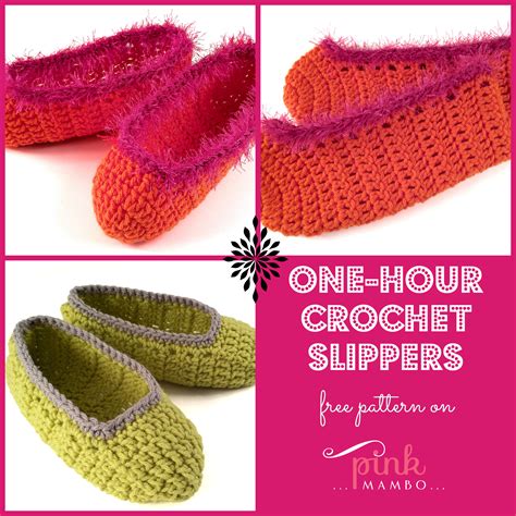 One-Hour Crochet Slippers