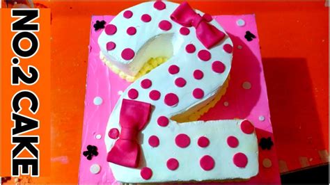 How To Make Number 2 Cake/Number Birthday Cake/Bow Cake/ BakerBoom - YouTube