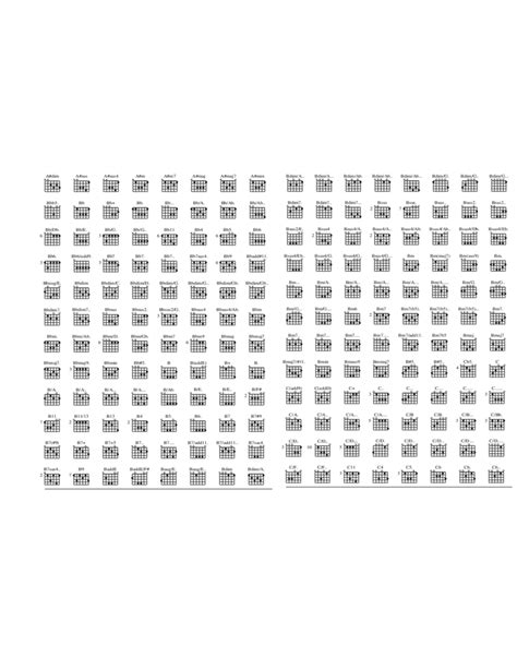 Sample Guitar Chord Chart Free Download