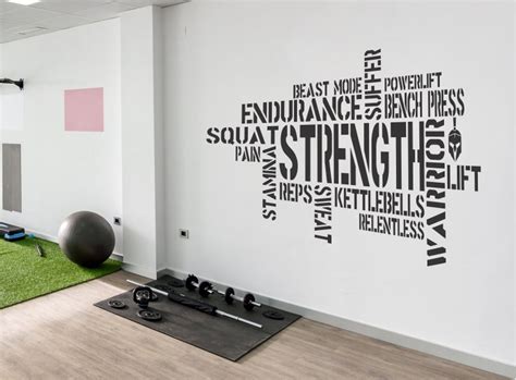 Motivational Wall Decal Gym Quote Fitness Words Removable | Etsy