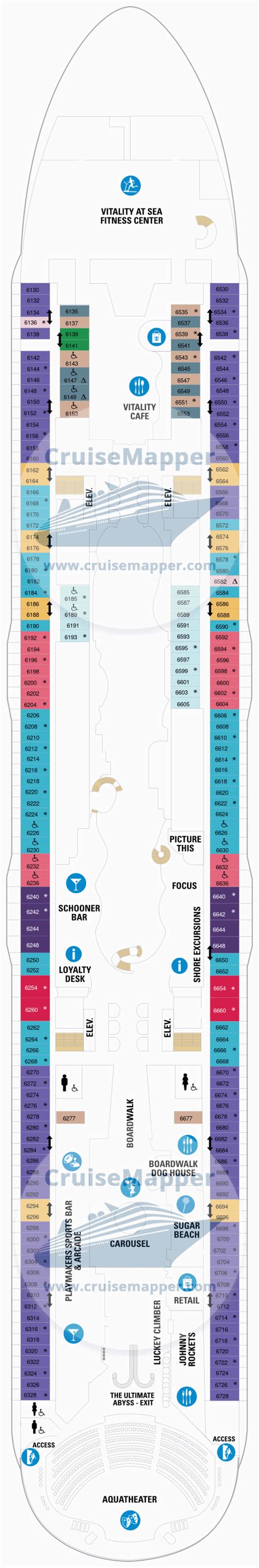 Symphony Of The Seas deck 6 plan | CruiseMapper