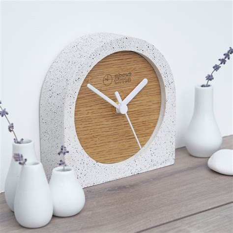 Carriage Clock Modern Mantel Clock Jesmonite Clock Minimal - Etsy