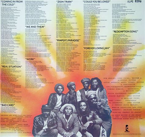 BOB MARLEY & THE WAILERS Uprising England Release Album Cover Gallery ...