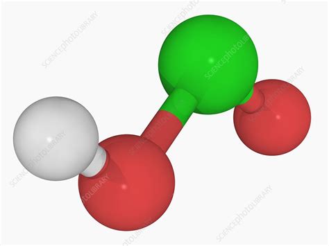 Chlorous acid molecule - Stock Image - F004/6246 - Science Photo Library