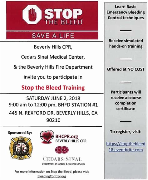 Stop The Bleed Training 6/2/2018 ⋆ Beverly Hills Magazine