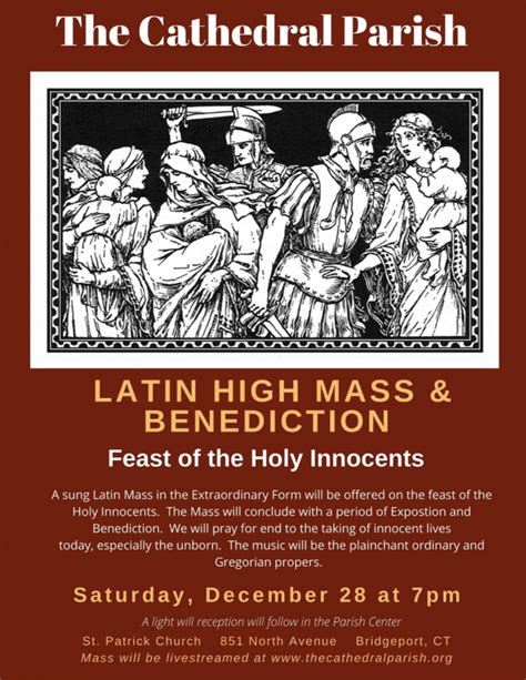 The Society of St. Hugh of Cluny » Post Topic » Traditional Masses for Feast of the Holy Innocents