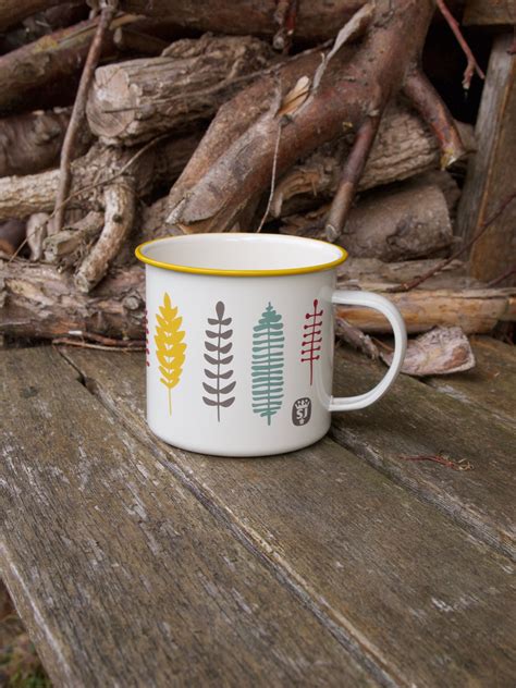 Leaf Print Tin Mug designed by Laura Childs | Mug designs, Spear and ...