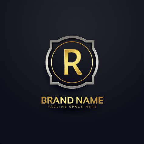 Logo R : Letter r logo | Premium Vector : Personal logo design font design logo cool logo photo ...