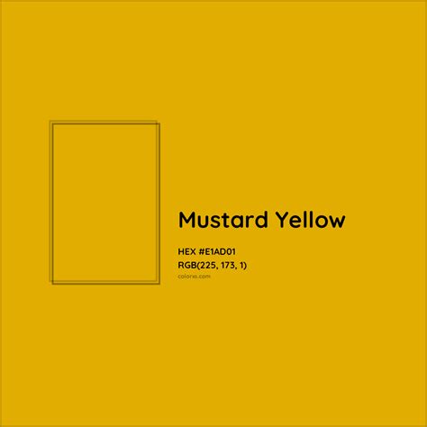 Mustard Yellow Complementary or Opposite Color Name and Code (#E1AD01) - colorxs.com