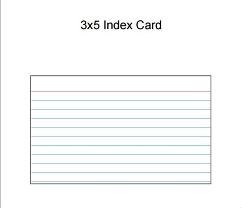 3X5 Index Card Template Google Docs - Printable Word Searches