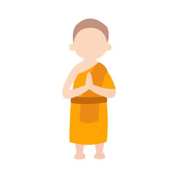 Thai Buddhist Clothes Or Thai Style Monks Vector, Thailand, Thai ...