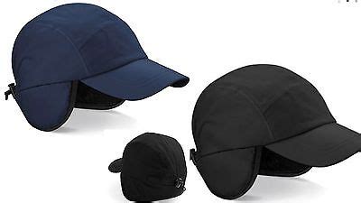 Bleu ou Noir Imperméable Doublure Polaire Casquette de Baseball Visière ...