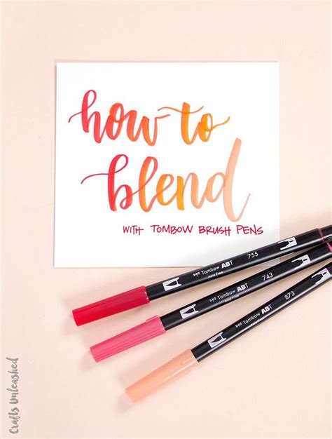 How to Blend Markers Tutorial: Tombow Brush Pens - Consumer Crafts | Brush lettering tutorial ...