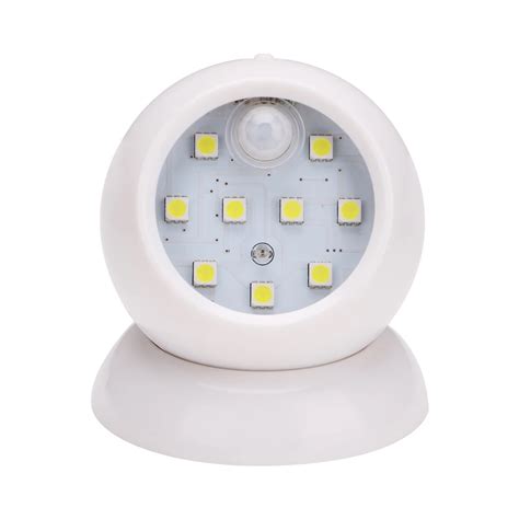 9*SMD LED PIR Motion Sensor Night Light Battery Operated 360 Degree ...