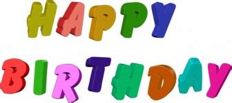 Happy Birthday Text Clipart Free Stock Photo - Public Domain Pictures